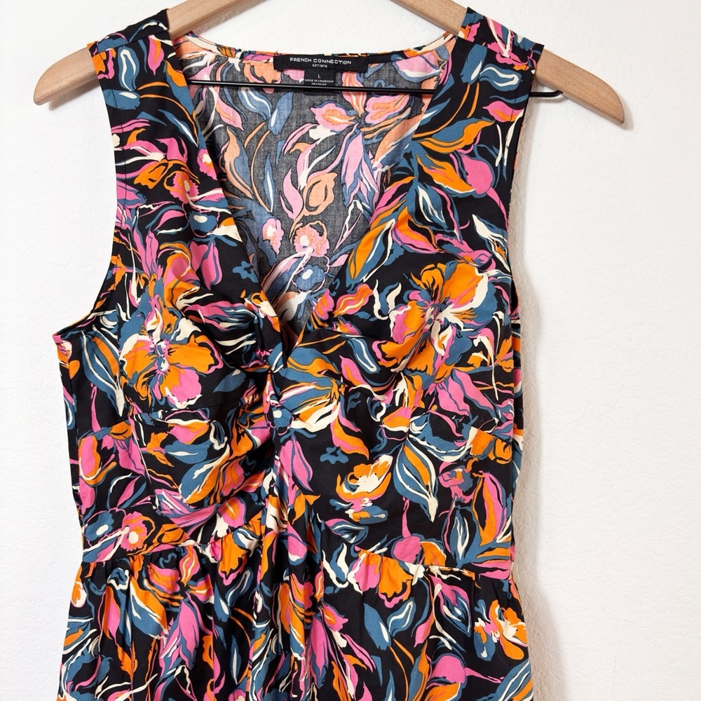 FRENCH CONNECTION WOMEN'S MAXI FRONT TWIST DRESS MULTICOLOR SIZE LARGE NWT - Picture 9 of 10